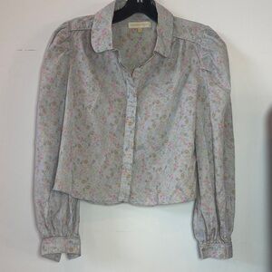 LoveShackFancy Pastel Floral Blouse